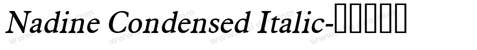 Nadine Condensed Italic字体转换